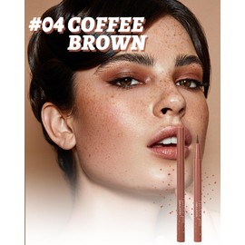 Liquid Freckle Pen, 2Pcs Coffee Brown Waterproof Long Lasting Natural Lifelike Fake Face Freckles, Quick Dry Realistic Soft Dot Sopt Freck Pen Stamp, Skin Tattoo Summer Makeup Gift Kit for Women-04