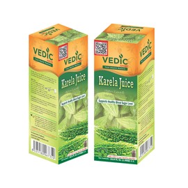 Vedic Juice Bitter Gourd (Karela) Juices | 33.8 floz (1000 Ml) (Pack of 2)