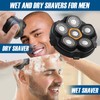 2PCS Magnetic 6 Blade Head Shaver Replacement Heads for DOAO