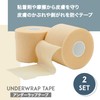 【こもれび屋】 アンダーラップ 皮膚保護 クッションラップ テーピング用 (2, ベージュ, 7cm×27ｍ)