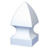 3.5 x 3.5 in. Sq Gothic Vinyl Post Cap, White,