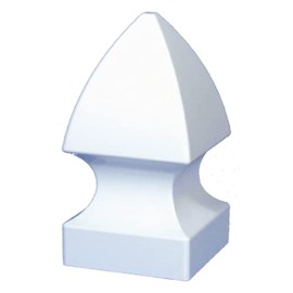 3.5 x 3.5 in. Sq Gothic Vinyl Post Cap, White, 3 1/2" x 3 1/2" | LMT 1002