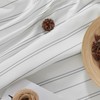 jinchan White Curtains Grey Striped Curtains 84 Inch Length for