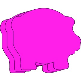 Pig Large Single Color Creative Cut-Outs, 5.5" x 5.5", 31 pigs to a package