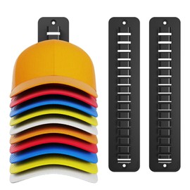 Organizador de Gorras 2 Piezas, Perchero para Sombreros para Pared Que Sostiene Hasta 16 Sombreros, Porta Gorras Pared Organizador Almacenamiento Béisbol