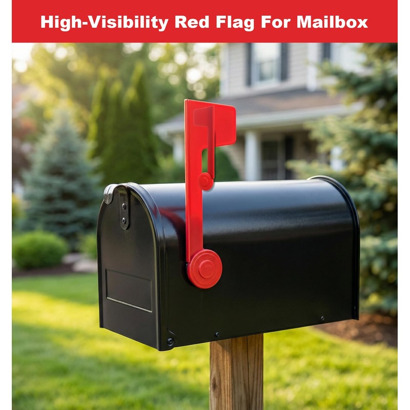 Mail Box Flag Replacement, Red Metal Replacement Mailbox Flag Easy