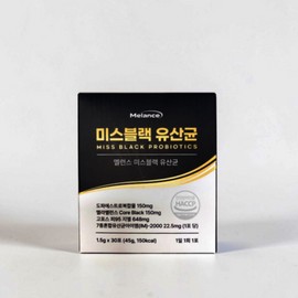 Melence Miss Black Gray Lactic Acid Bacteria Mela Balance 30 sachets 1 box 539197 / 멜런스 미스블랙 새치유산균 멜라벨런스 30포 1박스 539197