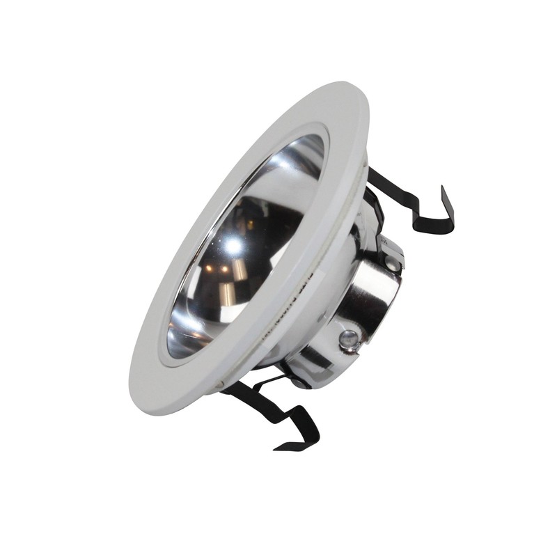 Elite Lighting B1402 4" Low Voltage Trims White Chrome Reflector