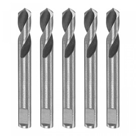 sourcing map 5pcs High-speed Steel Drill Bits 6mmx55mm for Hole Saws Arbor Drill Bit Replacement Thick Metal Cutting