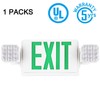 SPECTSUN Exit Sign with Emergency Light, Green Emergency Exit Lights