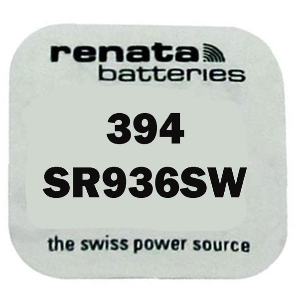 Renata Strip of 10 Genuine Fresh 394 SR936SW Swiss Made Silver 1.55v Batteries