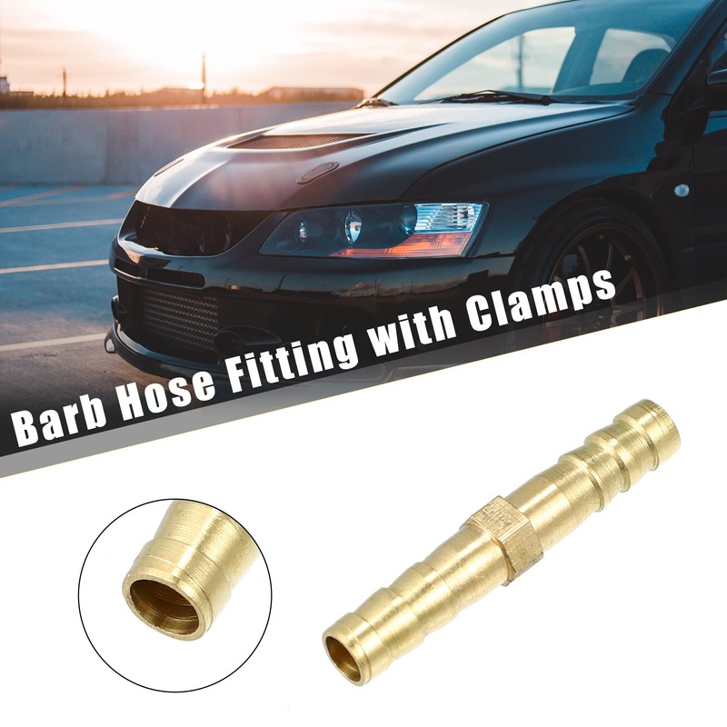 X AUTOHAUX 1 Set 6mm Copper Hose Barb Fitting Connector