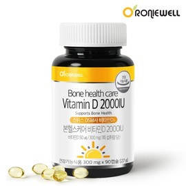 Roniwell Bone Healthcare Vitamin D 2000IU (300mg x 90 Capsules) / 로니웰 본헬스케어 비타민D 2000IU (300mg×90캡슐)