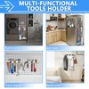 3-H Magnetic Broom Holder Wall Mount 2 Pack, 2-in-1 Dual