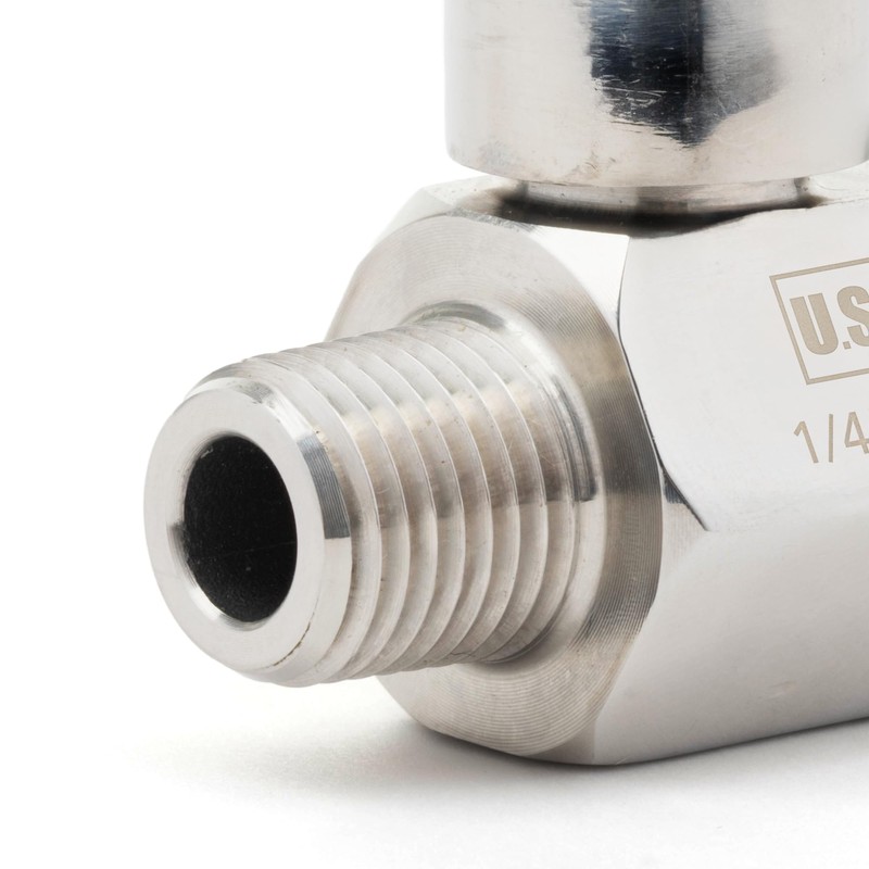U.S. Solid 1/4" 304 Stainless Steel Mini Ball Valve with