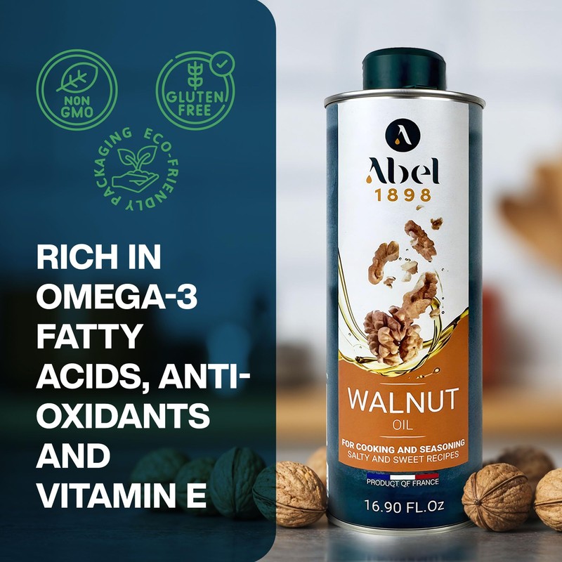 French Walnut Oil – 100% Pure & Cold-Pressed, 100% Pure
