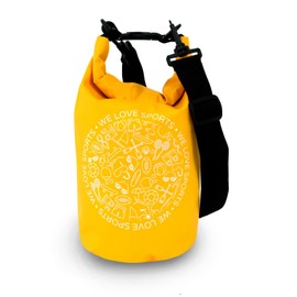 FASports Dry Bag Waterproof with Shoulder Strap, 5L Duffel Bag, Waterproof, Yellow, Aquino Dry Bag Backpack, Waterproof, Rolltop Closure