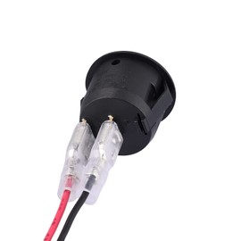 Kundorf 10 x Toggle Switch (with Wire) 12 V Round Lockable with Self-Locking Round 2 Pin Switch Rocker Switch 12 V DC 20 A Switch Truck Trailer Car Button for Tow Truck Jeep
