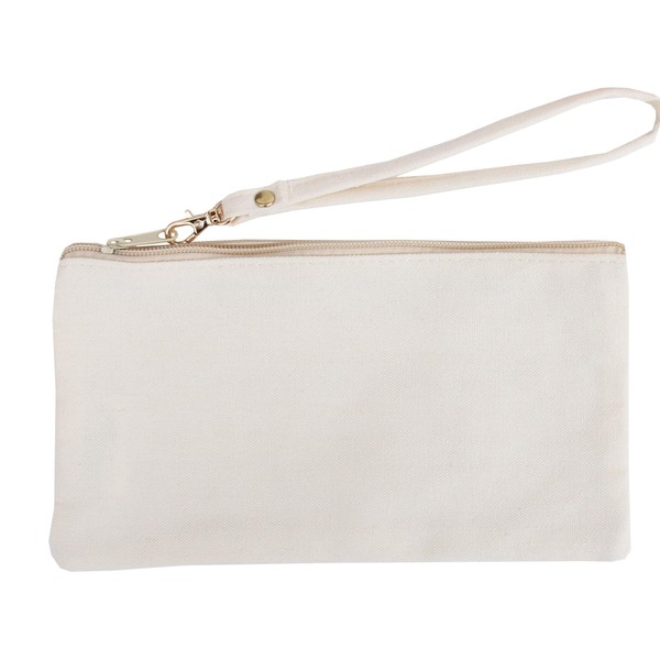 Bolsa de tela de algodón pequeña para maquillaje, organizador de