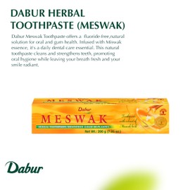 Dabur Fluoride Free Toothpaste – Sensitive Toothpaste with Miswak for Gum Health – Enamel Protection & Tartar Remover for Teeth – Plaque Remover – Gums & Freshens Breath (Pack of 3)