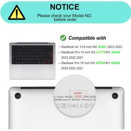 Spanish Keyboard Cover EU Layout for MacBook Air 13.6" 15.3" (A2681 A2941)/for MacBook Pro 14"(A2991 A2779 A2442)/for MacBook Pro 16"(A2992 A2780 A2485),Silicon Keyboard Protector (Gradient Purple)