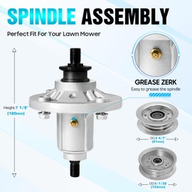 Lawn Mower Deck Rebuild Kit Fit for John Deere D140 LA145 155C LA130 GY20454 GY21098 GX21833 GY20852 AM137757 GX20571 Blade Spindle Belt Idler Kit Set