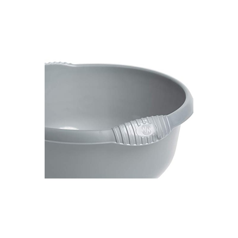 High Grade Large Circular Washing Up Bowl in Silver by