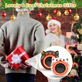 Bicycle Cute Kitty Tail Light Cover, Be Cool & Be Safe, Lovely Cat Kittie Comfortable Soft Silicon Protective Cover, Rechargeable Tail Light & Anti-theft Alarm Cover for Bike, Scooter(1*WHITE 1*BLACK)