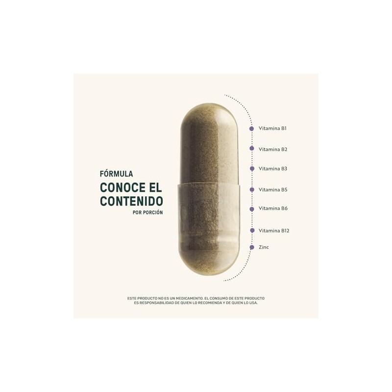 LIFE 360 Suplemento Vitamins-B Grape, Envase que contiene 220 Cápsulas