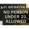 (2 Pack) No Person Under 21 Allowed Sticker Vinyl Decal