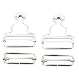 SUPVOX 4pcs Overall Buckles Suspenders Replacement Buckle with Rectangle Buckle Sliding DIY Sewing Accessories for Bib Overall (White)