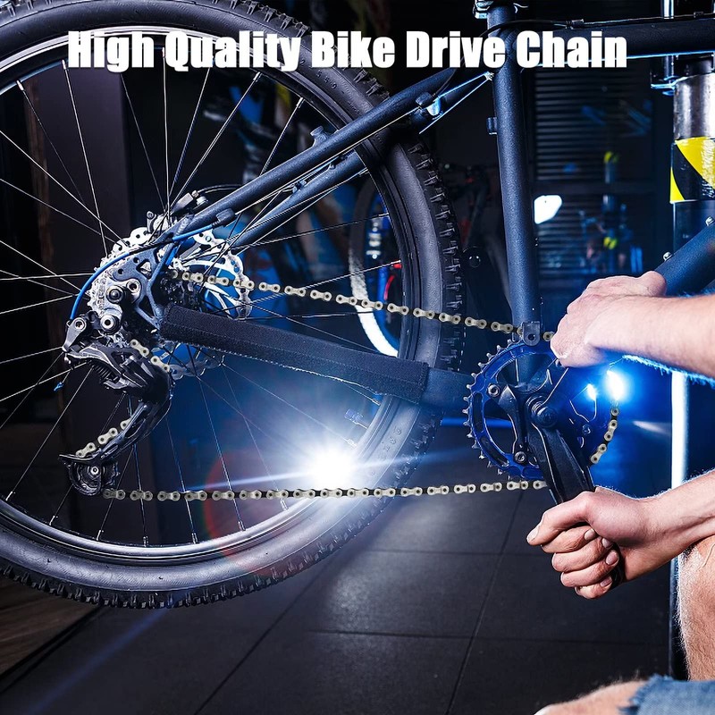 FITTOO 5/6/7/8-Speed Bike Chain 1/2 x 3/32 Inch 116 Links,