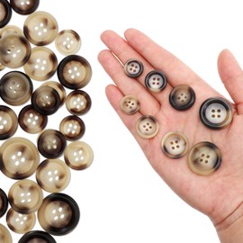 Buttons for Crafting 40 Pcs Buttons for Clothes Mixed Resin Sewing Buttons 2 Styles 4sizes Buttons for Sewing 4 Hole Flatback Coat Buttons Shirt Buttons Pants Button Elegant Buttons for Crafts Blazer