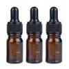 Happyupcity 3Pcs 5Ml/0.2oz Amber Glass Graduated Scale Dropper Bottles Empty