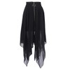 DINGJIUYAN Women's Goth Flowy High-Waisted Skirt