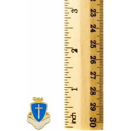 The Christian World Gold Tone and Shield Achievement Lapel Pin, Enamel Pins for Jacket, 3/4 in vbn-fh-1055