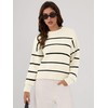 ZAFUL Womens Sweater Long Sleeve Crewneck Soft Basic Knit 2025