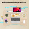 Lap Desk for Bed Adjustable Height, Foldable Bed Table with