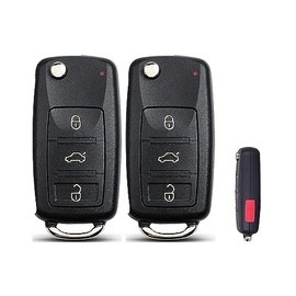 2X New Quality Replacement Proxy Key Fob Remote Compatible with & Fit for Volkswagen VW Vehicle - MPN NBG010206T-01