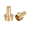 sourcing map Brass Hose Barb Fitting,Connector,10mm Barb x G1/2 Male