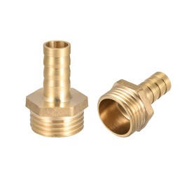 sourcing map Brass Hose Barb Fitting,Connector,10mm Barb x G1/2 Male Pipe Adapter,2Pcs