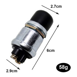 2 Pcs Waterproof Car Ignition Push Button Starter Switch Durable Momentary Heavy Duty Ignition Horn Switch Metal Horn Engine Start Heavy Duty Switch for Vehicles Truck Boats RV