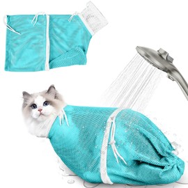 Cat Cat Cat Bath Net Bag Cat Nail Clippers Bath Bag Storage Bag Washable Nail Clippers Aid Mesh Breathable Cat Washing Cat Bag Ear Cleaning Prevention Pet Beauty Salon Owners Home