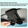 Mandark Car Sun Visor Organizer, Small Leather Vehicle Sunglass Clip