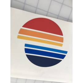 Malibu 3 Inch Printed Decal Boat Logo Small 2552