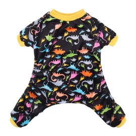 CuteBone Dog Pajamas Dinosaur Dog Apparel Dog Jumpsuit Pet Clothes Pajamas P26S