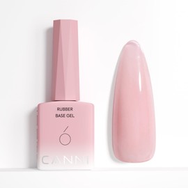 CANNI Rubber Base Gel – 9ml Soft Pink Base Coat Gel, Natural Cover Strengthening for Weak Nails, Soak Off UV LED for DIY Salon Manicure