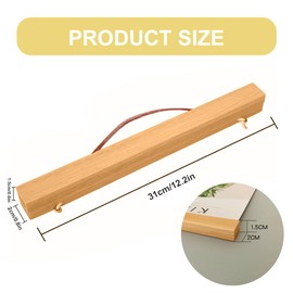 KARELLS A3 Poster Rail Poster Strips, Magnetic Wooden Poster, 31 cm, Teak Magnetic Poster Rail, Clamping Strip Pictures, for Pictures, Posters, Bedroom