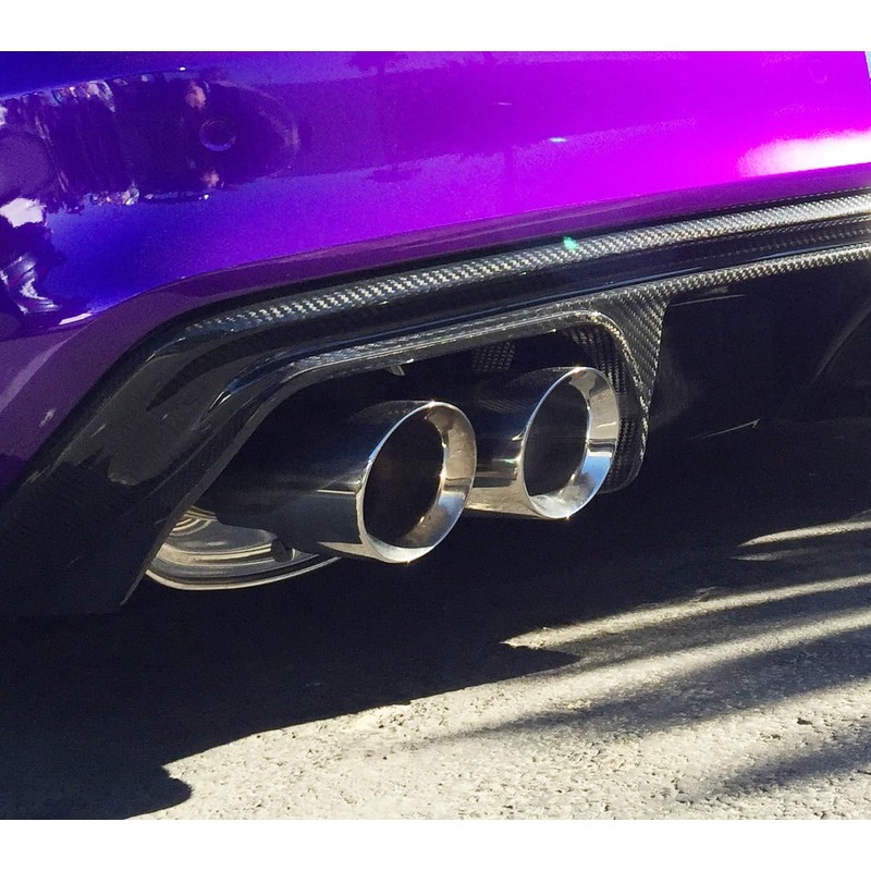 NETAMI 2.5"Inlet to 3.5"Outlet Dual Exhaust Tip Stainless Steel Polish