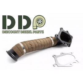 DDP 3" Turbo Exhaust Pipe W Heatwrap For 01-04 Chevy GMC 6.6 LB7 Duramax Diesel